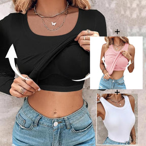 REGATA COM SUTIÃ EMBUTIDO (COMPRE 1 LEVE 3)