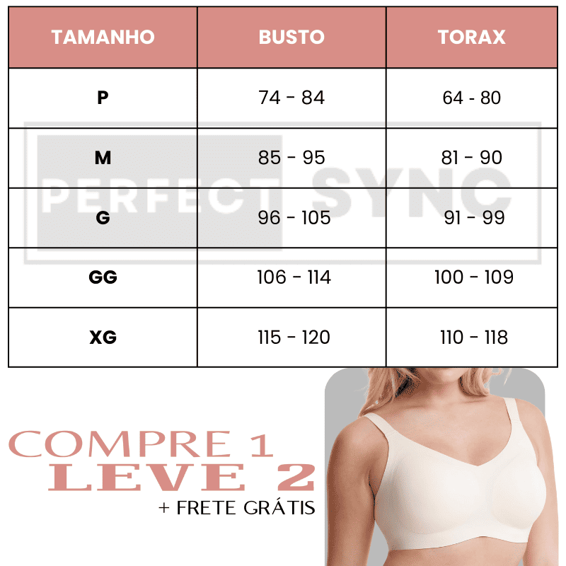 Sutiã Modelador Lux Comfort Sem Costura - Sustentação e Conforto [COMPRE 1 LEVE 2]